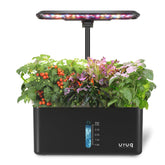 URUQ 8-pod hydroponic garden front view for compact kitchen gardening.