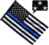 US Flag Factory Blue Lives Matter flag with embroidered stars for durable outdoor display.
