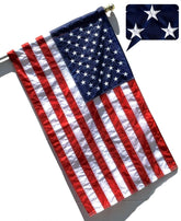 US Flag Factory embroidered stars on the 3x5 flag for outdoor display