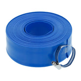 U.S. Pool Supply backwash hose blue 1.5 inch, 50 ft, flexible for drainage.
