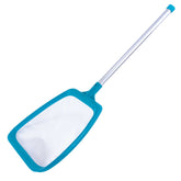 U.S. Pool Supply hand leaf skimmer with 17-inch pole for ultra-fine debris removal.
