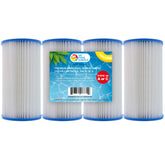 U.S. Pool Supply universal filter cartridges 4-pack for Type A/C deliver reliable filtration.