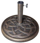 US Weight 26lb cast stone base with interlocking circle design for stable shade