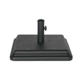 US Weight 40-pound umbrella base attached to patio table for stable outdoor shade