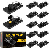 USKICH 12-pack mouse traps in box, ready for kitchen use.