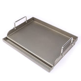 Utheer 17x13 nonstick cast-iron griddle on grill for easy food release and heat control