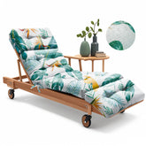 Uthem outdoor chaise cushion pattern yellow-green leaf enhances patio lounging