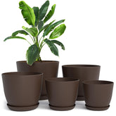 Utopia Home brown plastic planter in 7 inch size for compact indoor displays