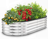 Utopia Home galvanized raised bed with open base design promotes healthier root growth.
