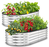 Utopia Home galvanized raised garden bed 4x2-foot assembly for quick setup and versatile outdoor gardening