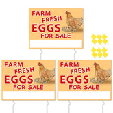 UTOUMON farm fresh eggs sign 16x12 inches, double-sided for easy viewing from both angles.