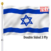 UTSANG Israeli flag 3x5 double-sided on sturdy fabric for outdoor display.