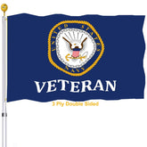 UTSANG navy veteran flag double-sided 3x5 outdoor display for bold pride