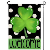 UTSANG St Patrick's Day shamrock flag front view for vibrant yard decor