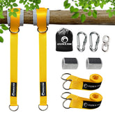 UUNXAM tree swing straps setup demonstrates quick, tool-free installation.