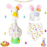 UXEWOIZ Easter Bunny Outfit for 23-inch goose adds festive yard charm