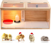 UYDJKLS top skylight of the wooden brooder box for easy feeding and warm observation.