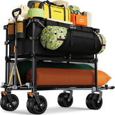 Uyittour foldable 50'' wagon in full setup showing spacious interior for gear