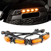 UZZH amber LED grill lights brighten the Tacoma front grille for clearer night visibility.