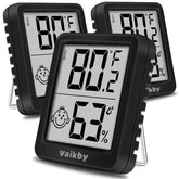 Vaikby indoor humidity meter 3-pack front view for accurate room humidity monitoring.