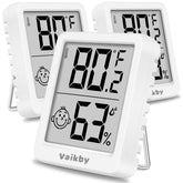 Vaikby indoor humidity meter 3-pack with LCD display showing humidity levels