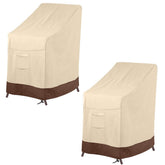 Vailge stackable chair cover close-up waterproof fabric protects outdoor chairs.