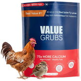 Value Grubs BSF larvae in a resealable bag for fresh feeding.