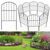 VANCASTLE decorative garden fence panels forming a neat border and flower bed