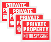 Vanitek private property no trespassing sign front view promotes property security and clarity.