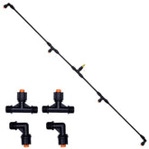 Vanpet 4-nozzle boom wand with direct hose connection for efficient garden coverage.