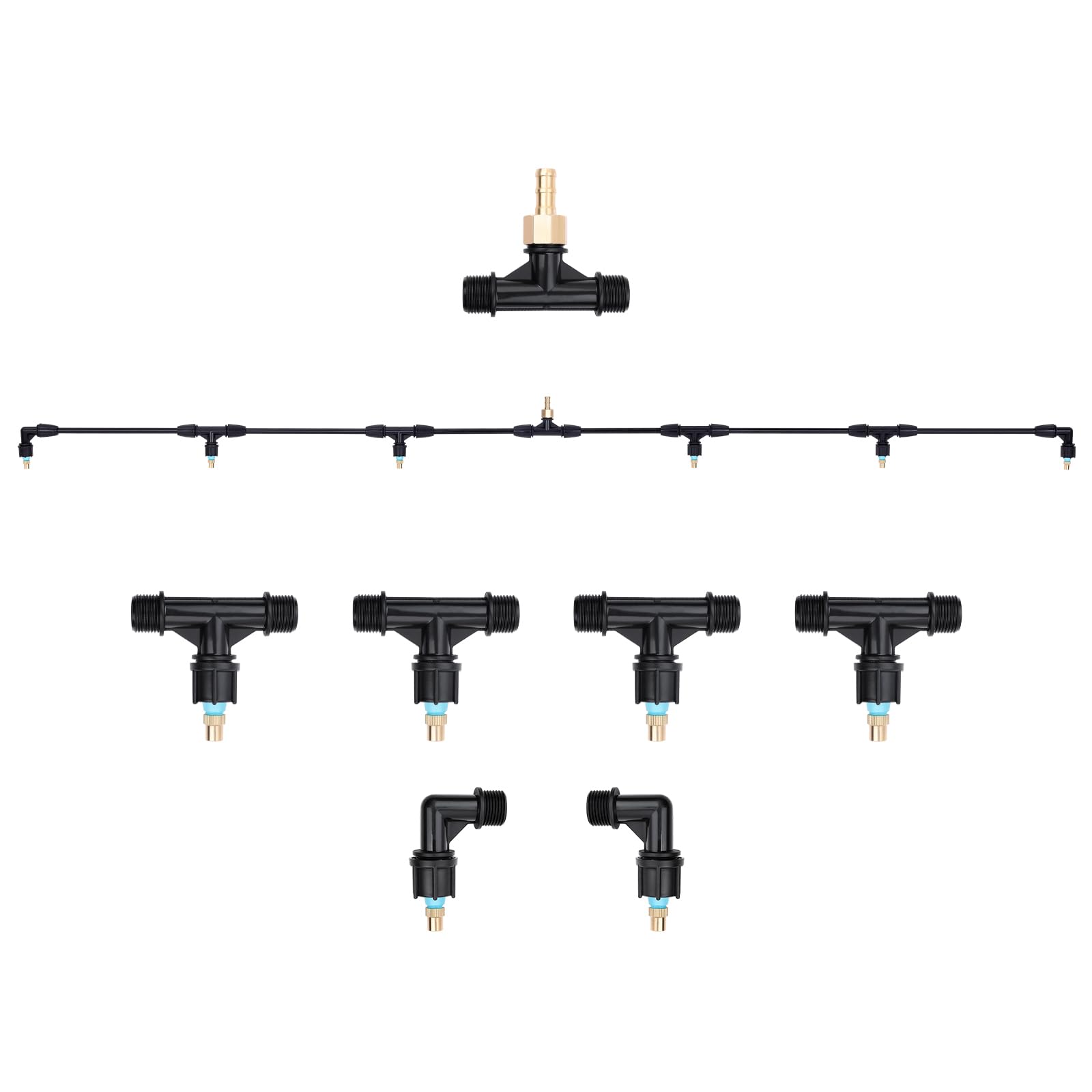VANPET six-nozzle poly boom wand for wide-area coverage and adjustable spray