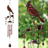 Vanquer wind chimes outdoor cardinal glitter resin brighten gardens with calming tones