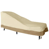 Vanteriam patio chaise lounger cover waterproof 600D Oxford protects against rain and sun