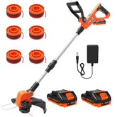 VARSK 12-inch weed wacker with batteries for cordless trimming around the yard