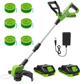 VARSK 12in cordless weed wacker in compact setup for quick trimming