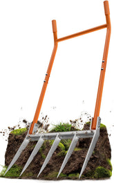 VASALAID broadfork 5 tine front view for durable soil aeration in tough beds