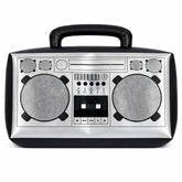 Vaulted Skulls & Co. large inflatable boombox front view for eye-catching party decor and photo moments.