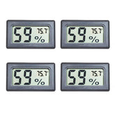 Veanic 4-pack mini digital thermometer hygrometer front view with LCD display