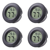 Veanic mini hygrometer round front view with a clear display for quick ambient readings.