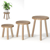 Vecxoty wood plant stand 11h-11d showcases compact trio for layered indoor display