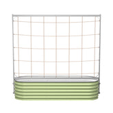VegoGarden 6.5ft trellis frame side view supports climbing plants in tight beds.