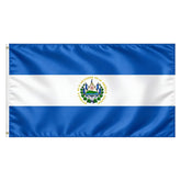 VELIFFCO El Salvador flag 3x5 with brass grommets for outdoor decor.