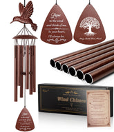 VENBEEL memorial wind chime top with hummingbird design for comforting memories.