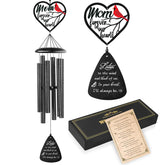 VENBEEL wind chime heart topper with cardinal bird evokes mom's memory