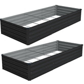 Vengarus two-pack raised garden bed, assembled, ideal for vegetables.