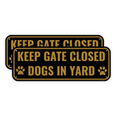 Venicor dog-in-yard sign in bright colors for easy gate reminder outdoors