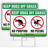 Venicor dog sign no poop no pee 12x9 improves yard visibility for pet area control.