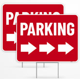Venicor parking sign 17x13 inches, double-sided for high-visibility at events