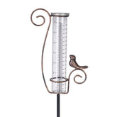 Venniy rain gauge with 7-inch glass and stake for garden rainfall readings.