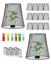 vensovo chicken wire cloche covers in a 12-pack protecting seedlings in a garden